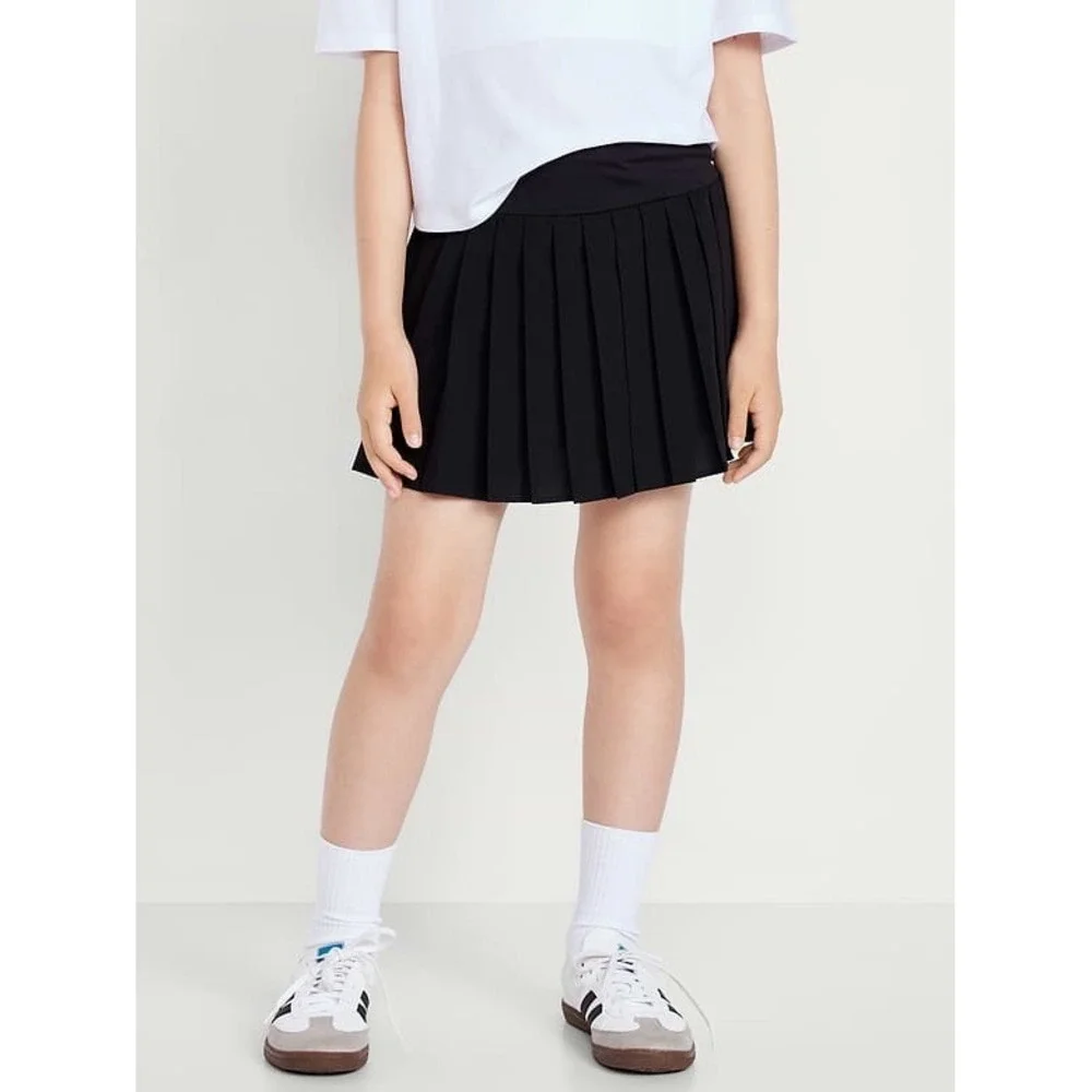 Old Navy Girls Black Pleated Go-Dry Athletic Skort Size M 8 Tennis Skirt